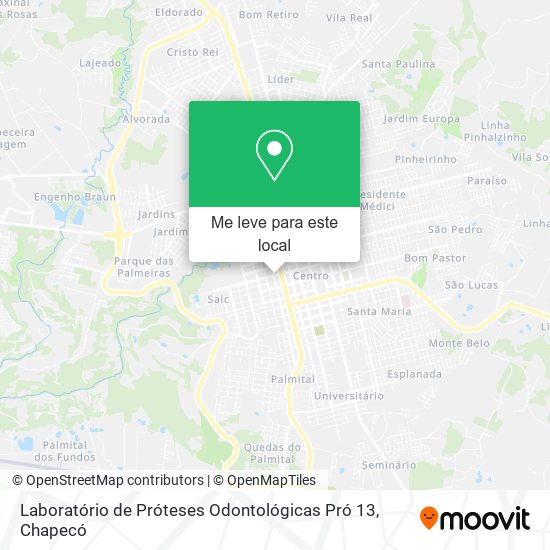 Laboratório de Próteses Odontológicas Pró 13 mapa