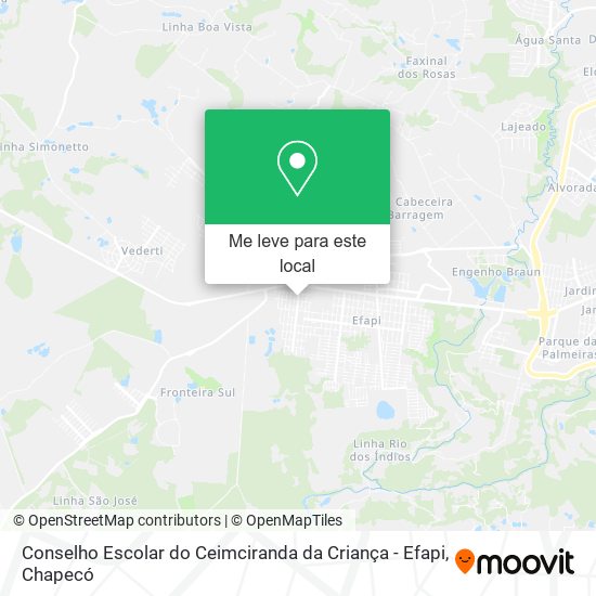 Conselho Escolar do Ceimciranda da Criança - Efapi mapa