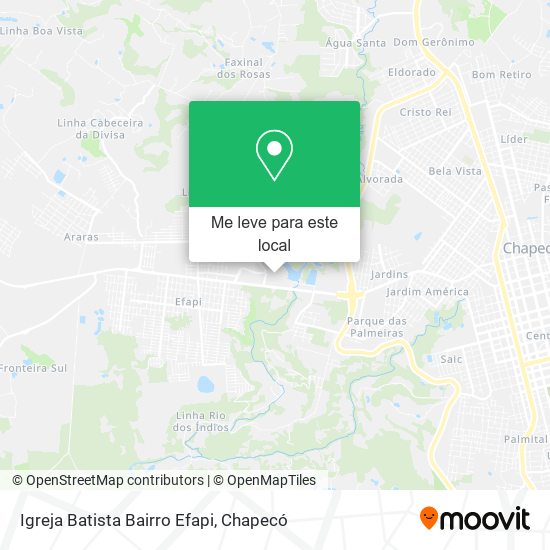 Igreja Batista Bairro Efapi mapa