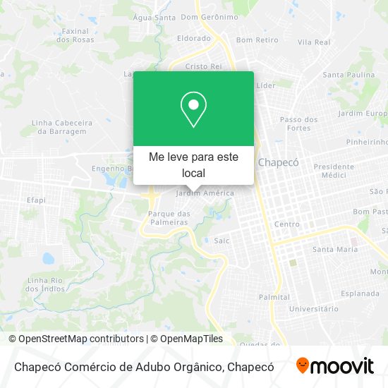 Chapecó Comércio de Adubo Orgânico mapa