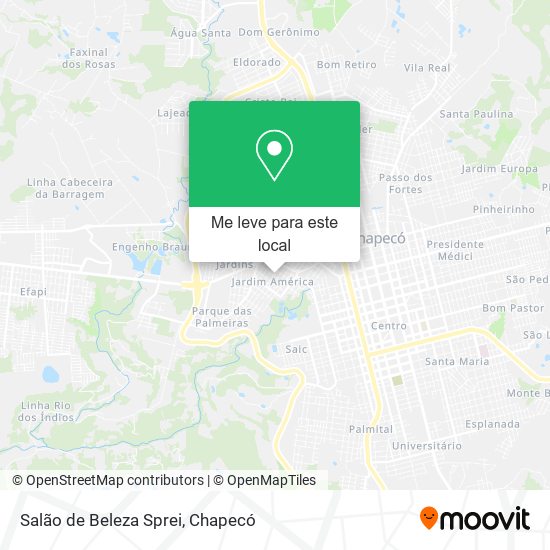 Salão de Beleza Sprei mapa