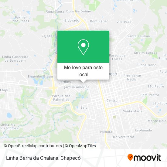 Linha Barra da Chalana mapa