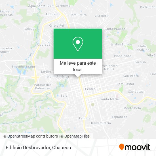 Edifício Desbravador mapa