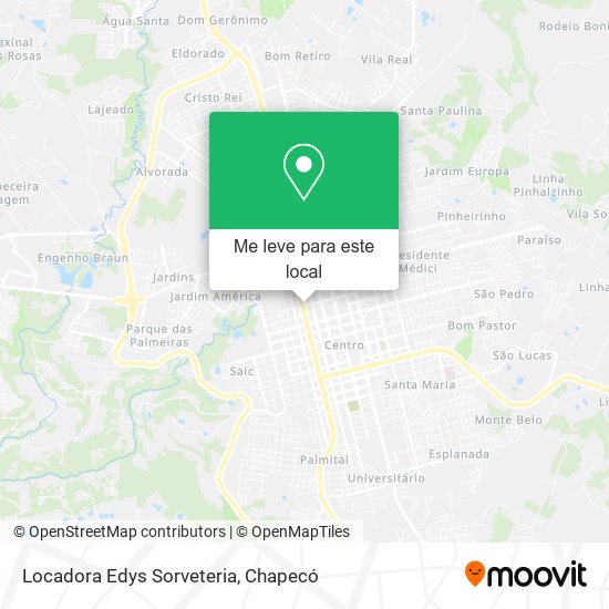 Locadora Edys Sorveteria mapa