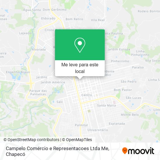 Campelo Comércio e Representacoes Ltda Me mapa