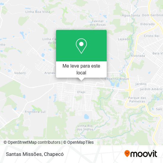 Santas Missões mapa