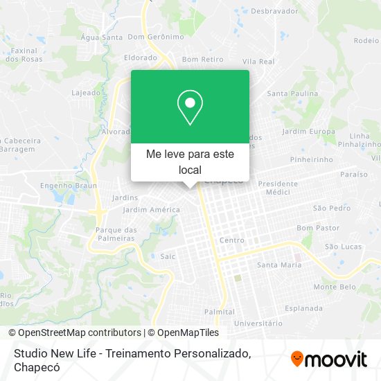 Studio New Life - Treinamento Personalizado mapa