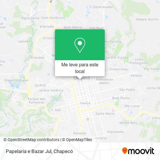 Papelaria e Bazar Jul mapa