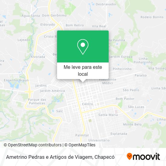 Ametrino Pedras e Artigos de Viagem mapa