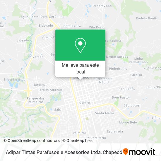 Adipar Tintas Parafusos e Acessorios Ltda mapa