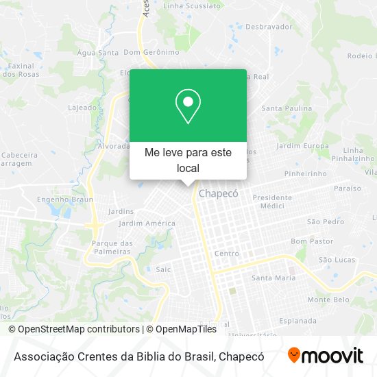 Associação Crentes da Biblia do Brasil mapa