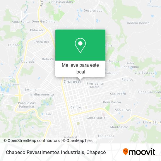 Chapeco Revestimentos Industriais mapa