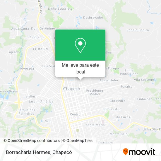 Borracharia Hermes mapa