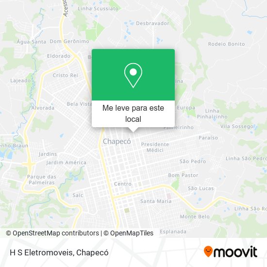 H S Eletromoveis mapa