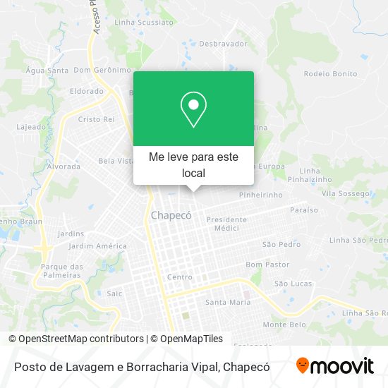 Posto de Lavagem e Borracharia Vipal mapa