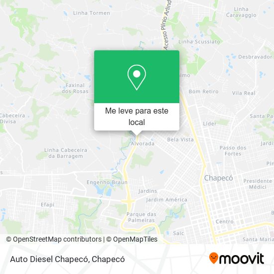 Auto Diesel Chapecó mapa