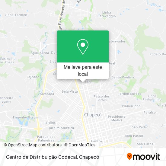 Centro de Distribuição Codecal mapa