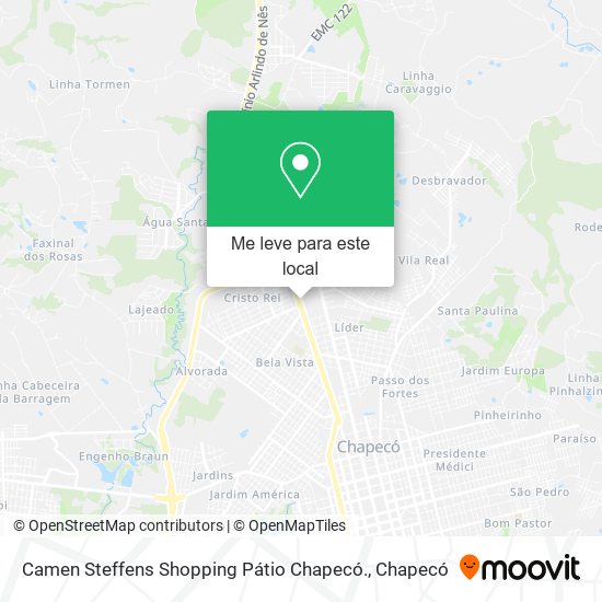 Camen Steffens Shopping Pátio Chapecó. mapa