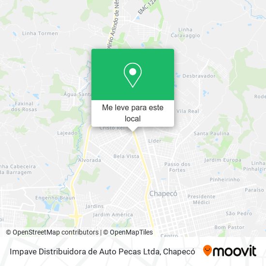 Impave Distribuidora de Auto Pecas Ltda mapa