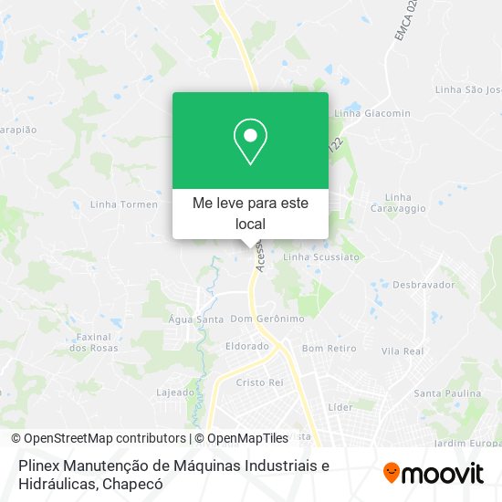 Plinex Manutenção de Máquinas Industriais e Hidráulicas mapa