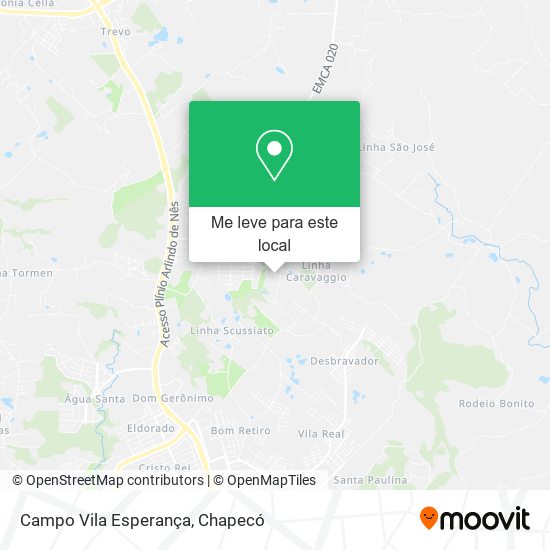 Campo Vila Esperança mapa