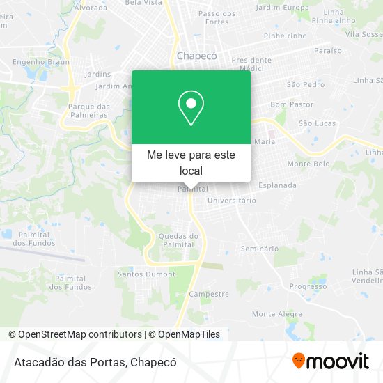 Atacadão das Portas mapa