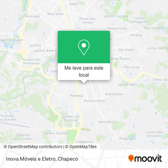 Inova Móveis e Eletro mapa