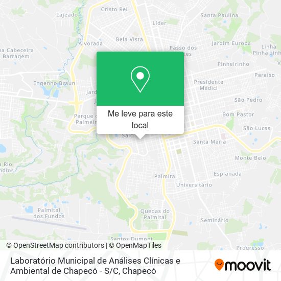 Laboratório Municipal de Análises Clínicas e Ambiental de Chapecó - S / C mapa