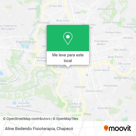 Aline Bedendo Fisioterapia mapa