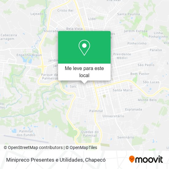 Minipreco Presentes e Utilidades mapa