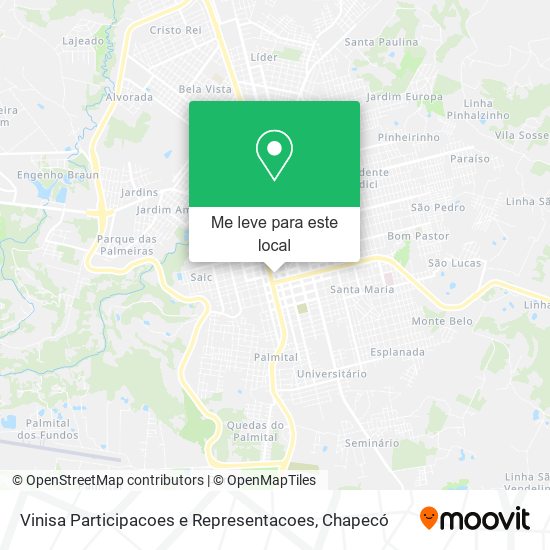 Vinisa Participacoes e Representacoes mapa