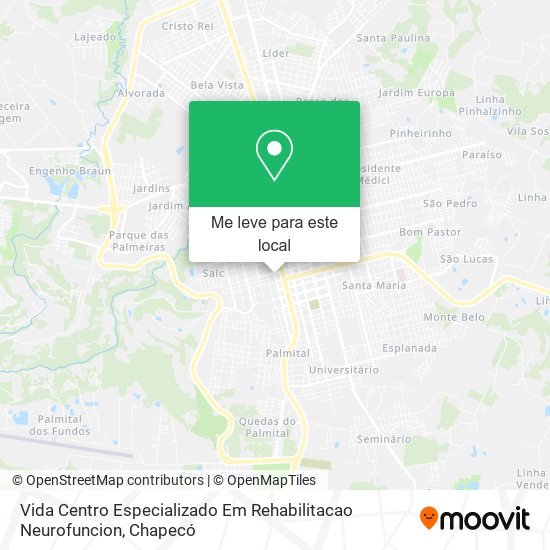 Vida Centro Especializado Em Rehabilitacao Neurofuncion mapa