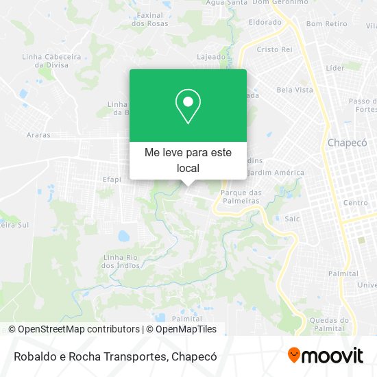 Robaldo e Rocha Transportes mapa