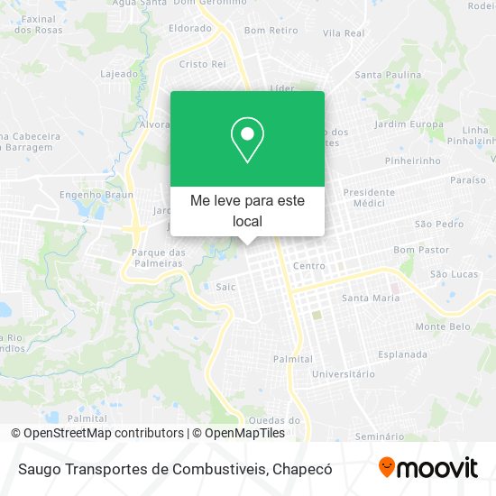 Saugo Transportes de Combustiveis mapa