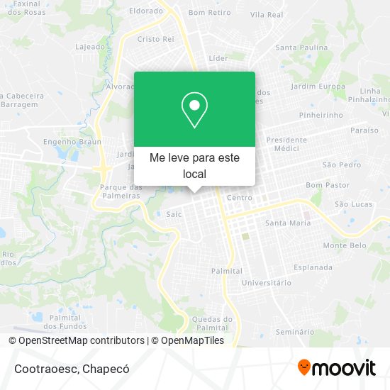Cootraoesc mapa