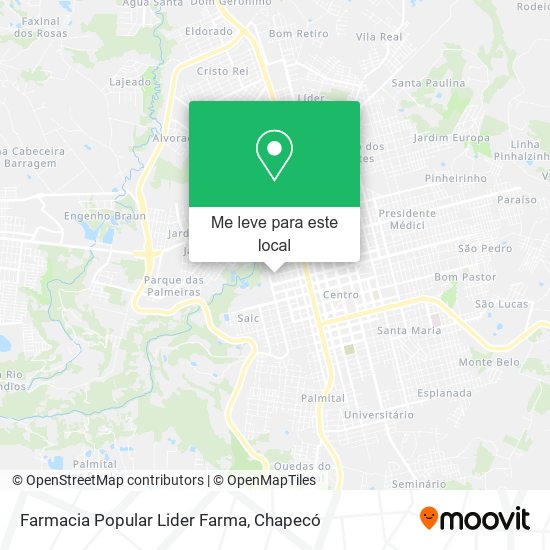 Farmacia Popular Lider Farma mapa