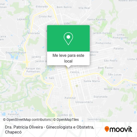 Dra. Patrícia Oliveira - Ginecologista e Obstetra mapa