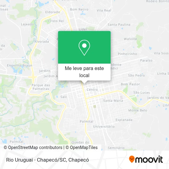 Rio Uruguai - Chapecó/SC mapa