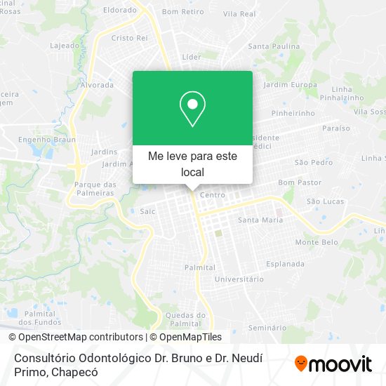 Consultório Odontológico Dr. Bruno e Dr. Neudí Primo mapa