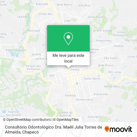 Consultório Odontológico Dra. Maéli Julia Torres de Almeida mapa