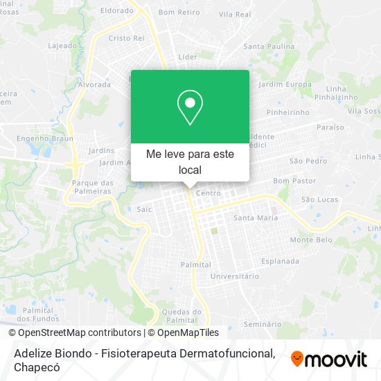 Adelize Biondo - Fisioterapeuta Dermatofuncional mapa