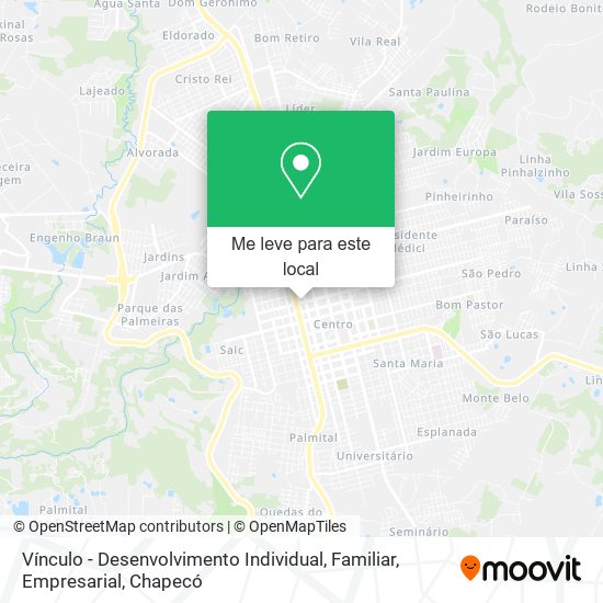 Vínculo - Desenvolvimento Individual, Familiar, Empresarial mapa