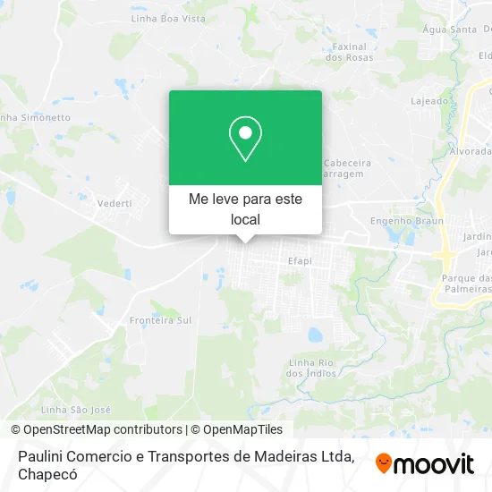 Paulini Comercio e Transportes de Madeiras Ltda mapa