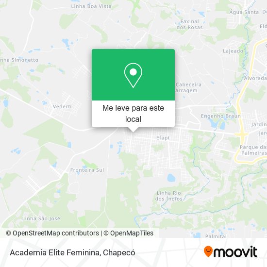 Academia Elite Feminina mapa