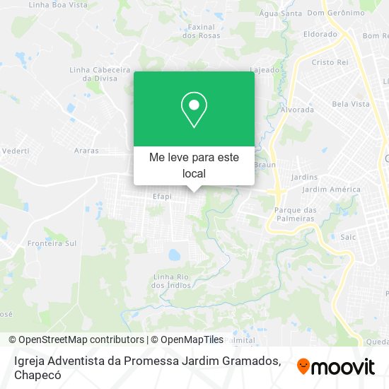 Igreja Adventista da Promessa Jardim Gramados mapa