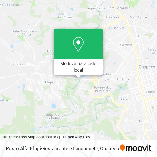 Posto Alfa Efapi-Restaurante e Lanchonete mapa