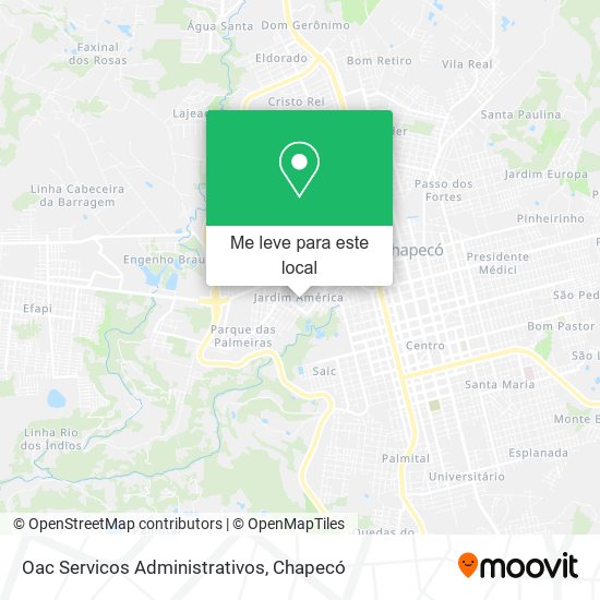 Oac Servicos Administrativos mapa