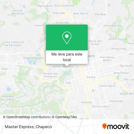Master Express mapa