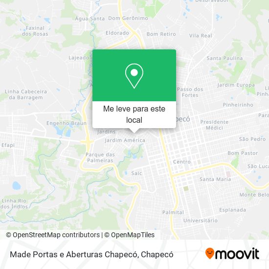 Made Portas e Aberturas Chapecó mapa