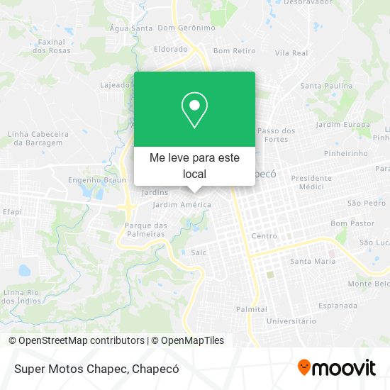Super Motos Chapec mapa